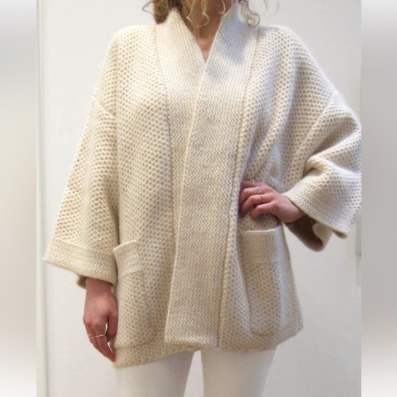 Isabel Marant Idol Waffle Knit Cardigan 36 Small ecru - Picture 2 of 10